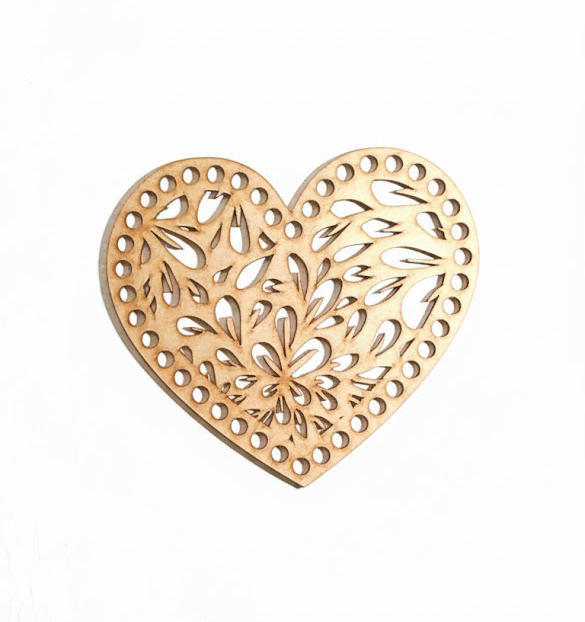 Base Corazón Calada MDF