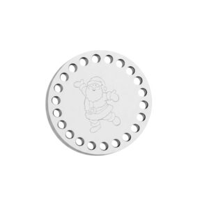 Base Circular Grabada MDF Blanco